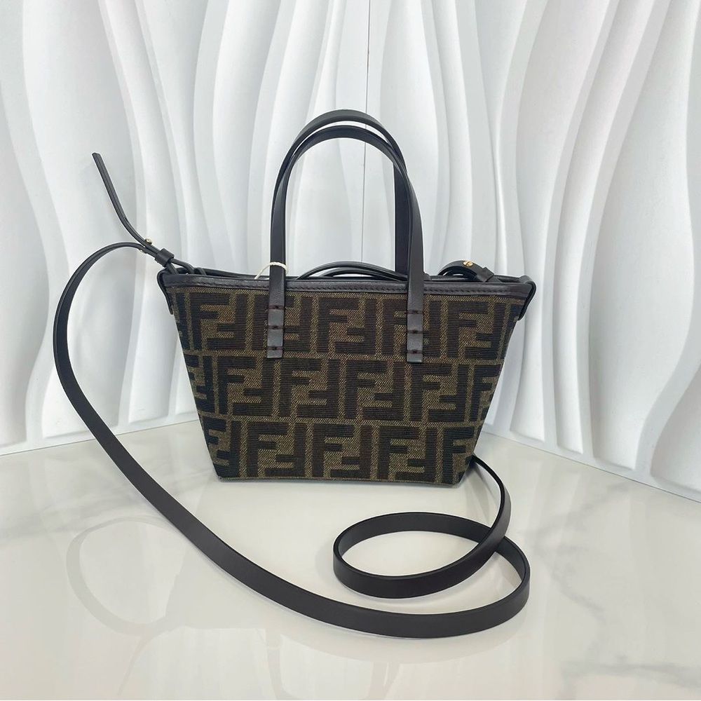 Fendi Zucca Canvas Mini Tote & Crossbody Bag